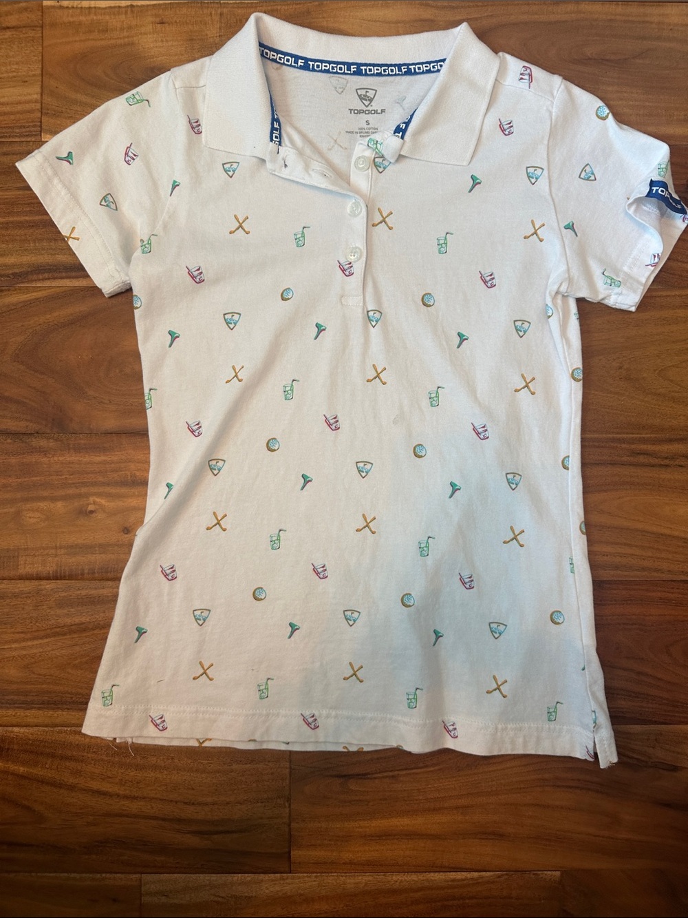 Boy’s Top Golf Polo with Mini Golf Print